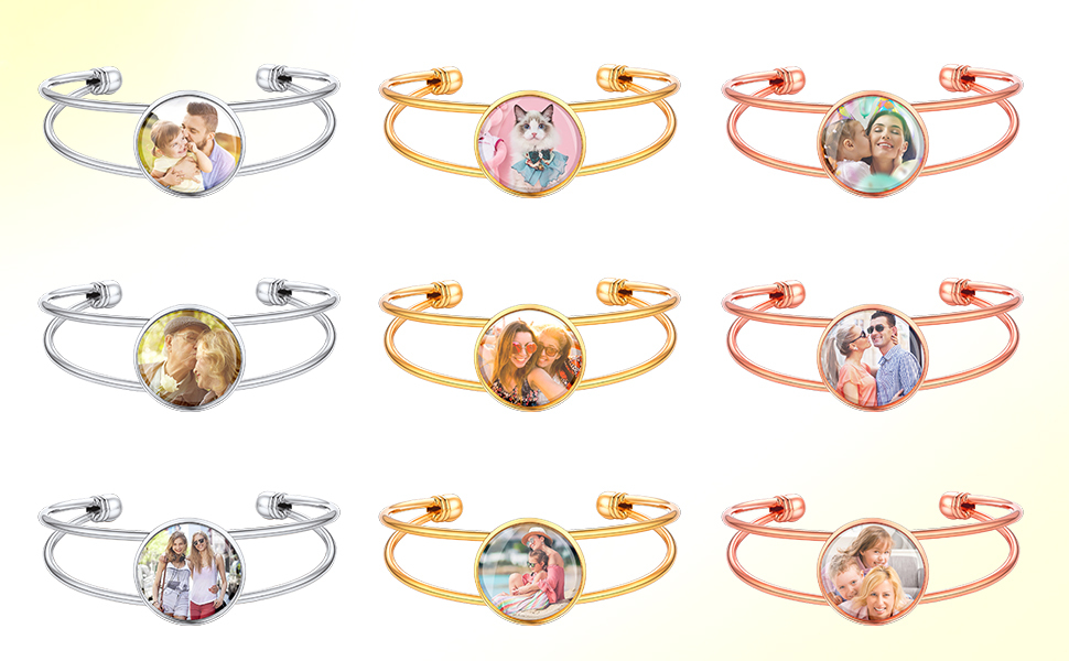 Photo Cuff Bracelets