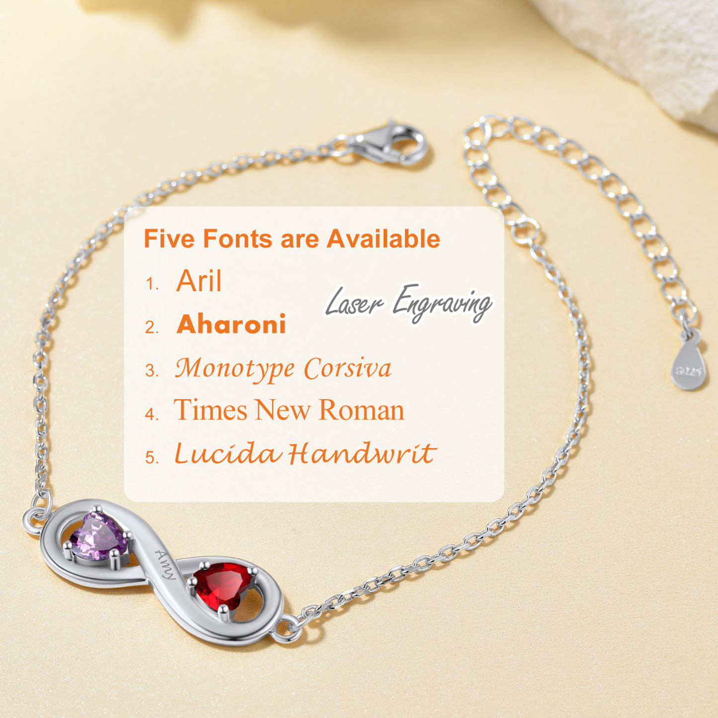 Personalized Name Birthstone Bracelets