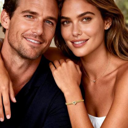 Personalized Heart Photo Bracelet for Wife Girlfriend