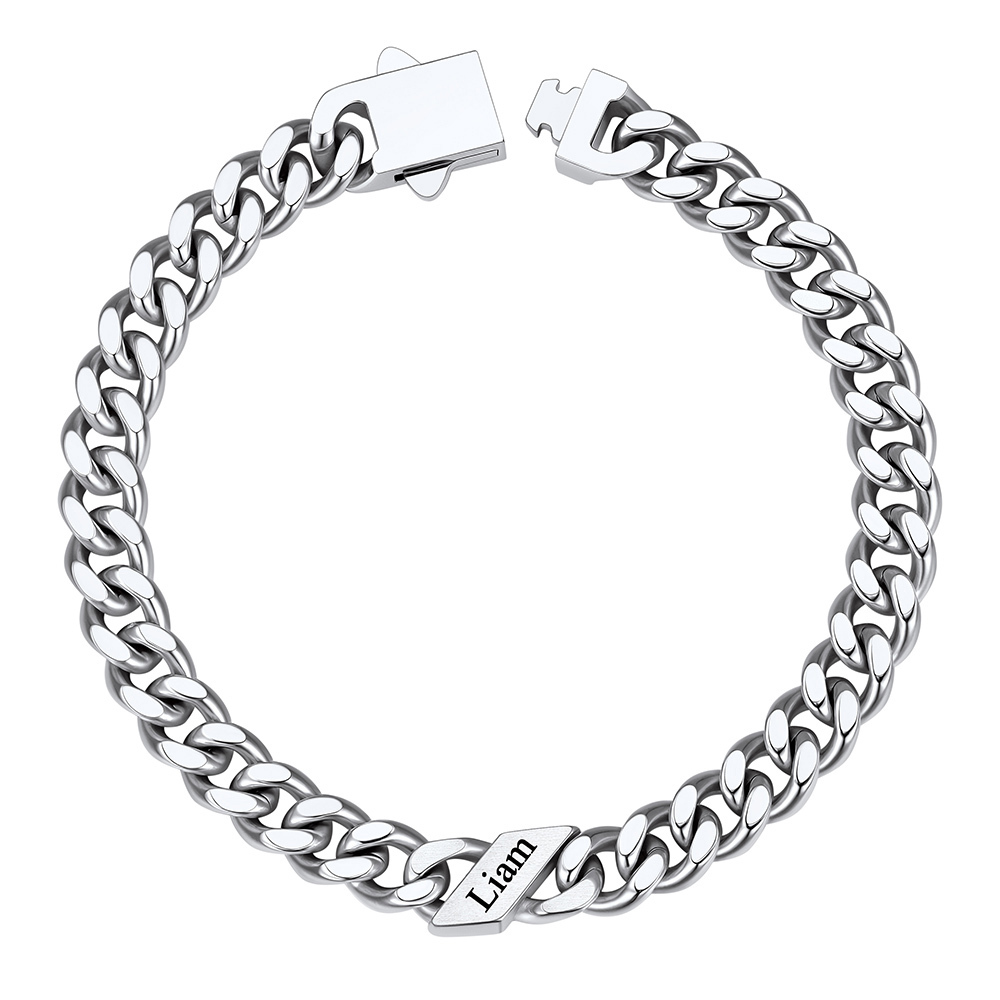 Custom Name Cuban Link Bracelet 7MM