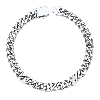 Custom Multi-Name Cuban Link Bracelet 7MM