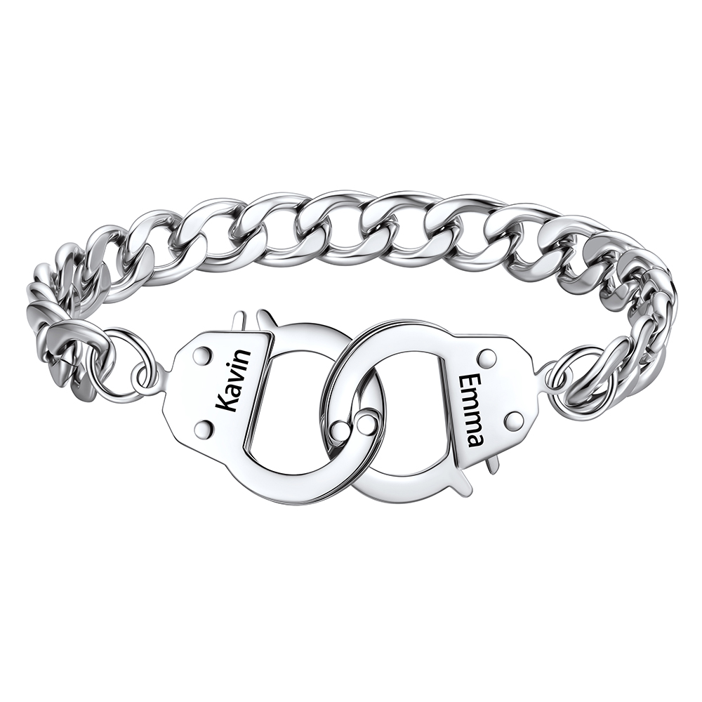 Personalized Handcuff Bracelet for Men & Women