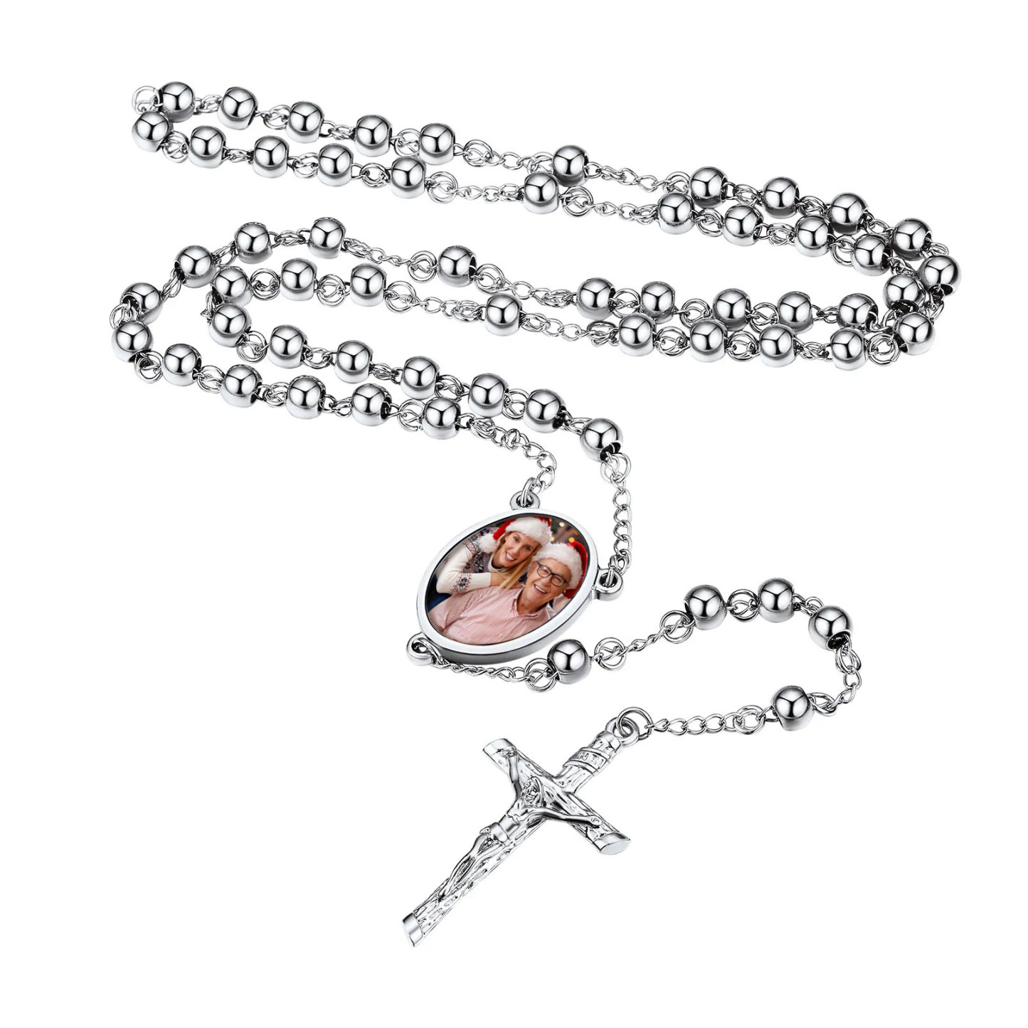 Personalized Rosary with Photo and Custom Engraving