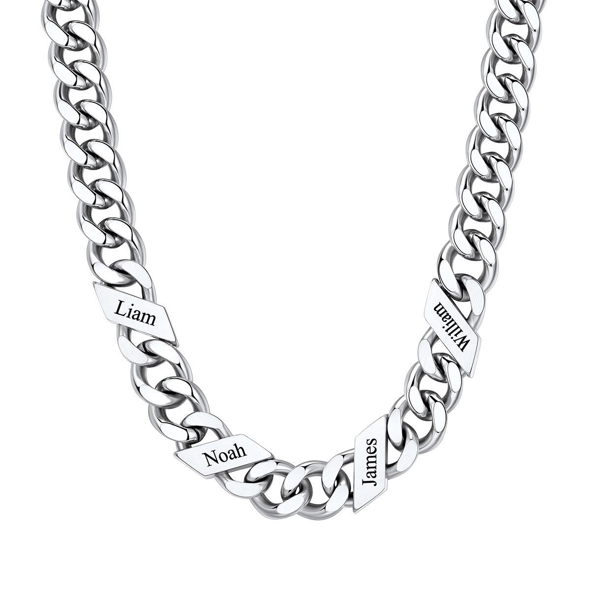 Custom Names Cuban Chain Necklace 7/9/12MM