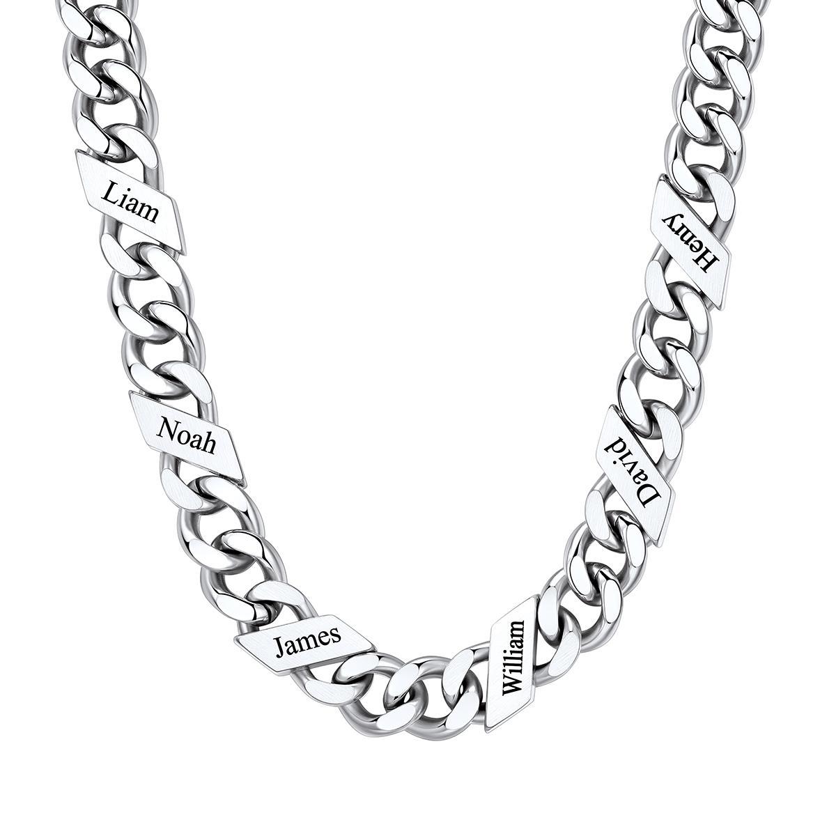 Custom Names Cuban Chain Necklace 7/9/12MM