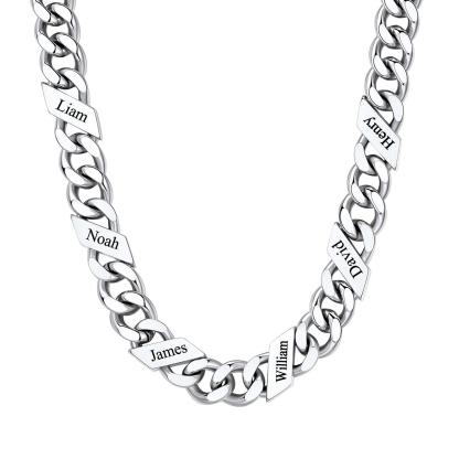 Custom Names Cuban Chain Necklace 7/9/12MM