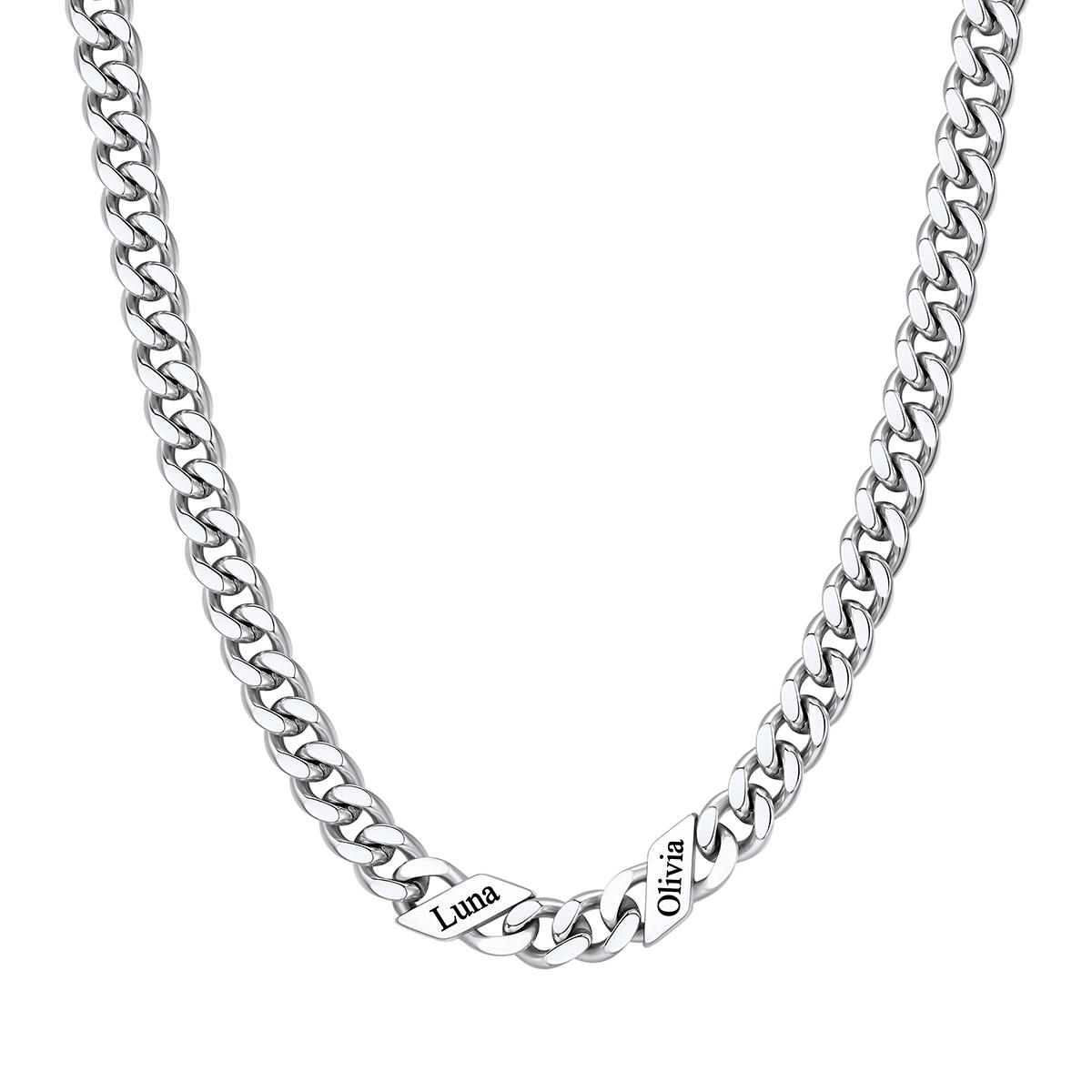 Custom Names Cuban Chain Necklace 7/9/12MM