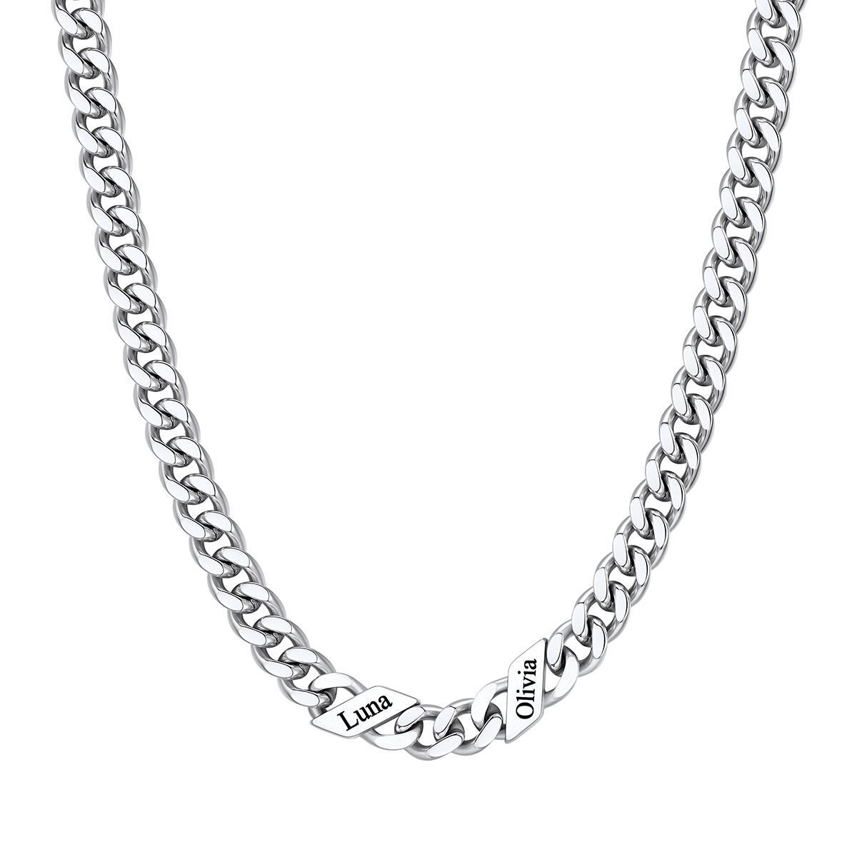 Custom Names Cuban Chain Necklace 7/9/12MM