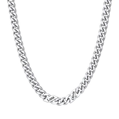 Custom Names Cuban Chain Necklace 7/9/12MM