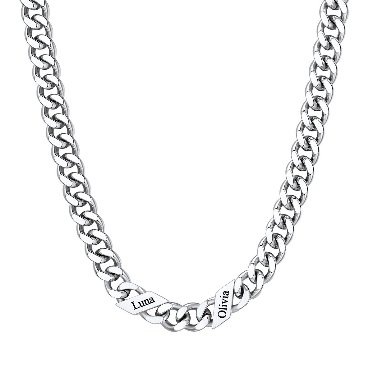 Custom Names Cuban Chain Necklace 7/9/12MM