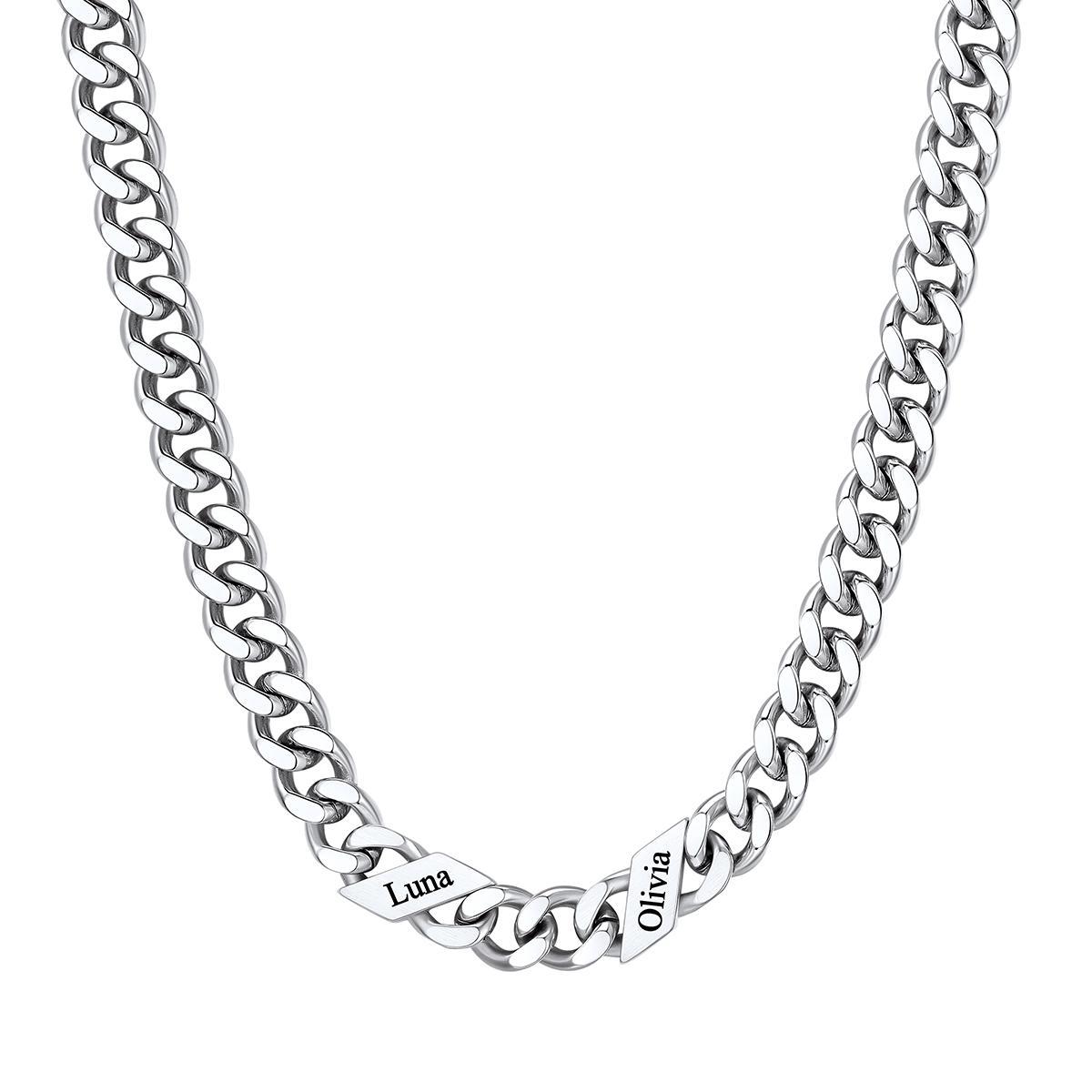 Custom Names Cuban Chain Necklace 7/9/12MM