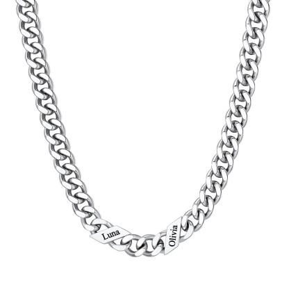 Custom Names Cuban Chain Necklace 7/9/12MM