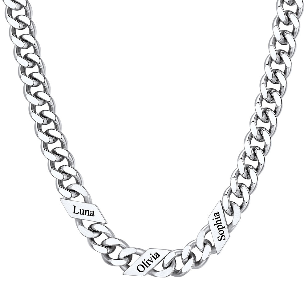 Custom Names Cuban Chain Necklace 7/9/12MM