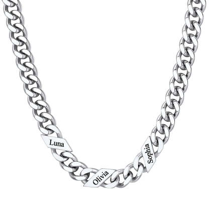 Custom Names Cuban Chain Necklace 7/9/12MM