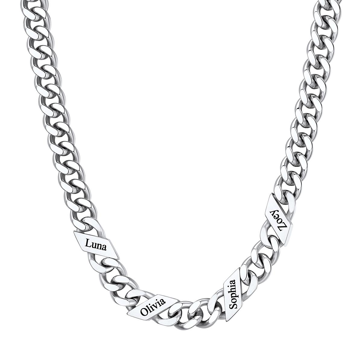 Custom Names Cuban Chain Necklace 7/9/12MM