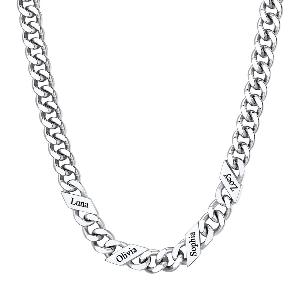 Custom Names Cuban Chain Necklace 7/9/12MM