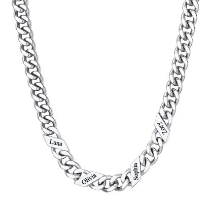 Custom Names Cuban Chain Necklace 7/9/12MM