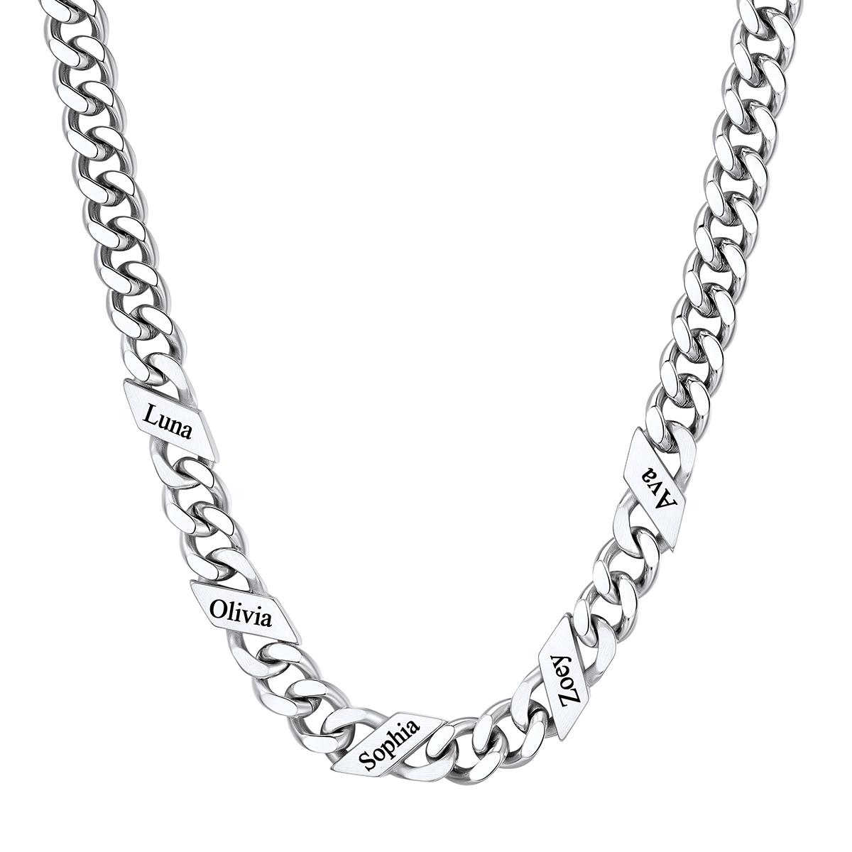 Custom Names Cuban Chain Necklace 7/9/12MM