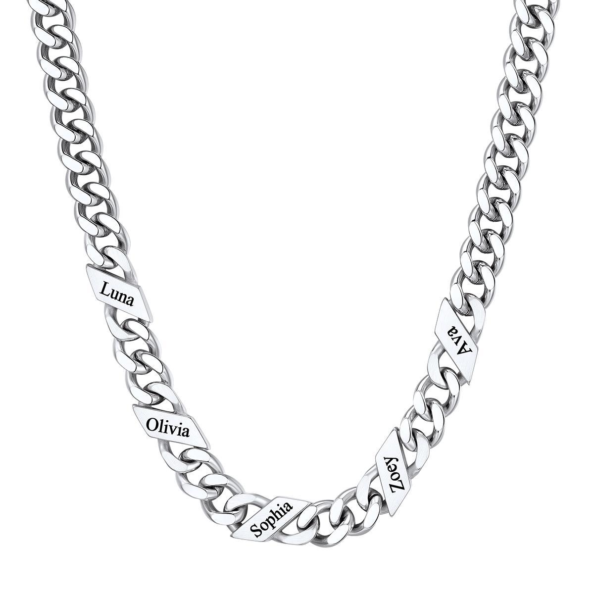 Custom Names Cuban Chain Necklace 7/9/12MM
