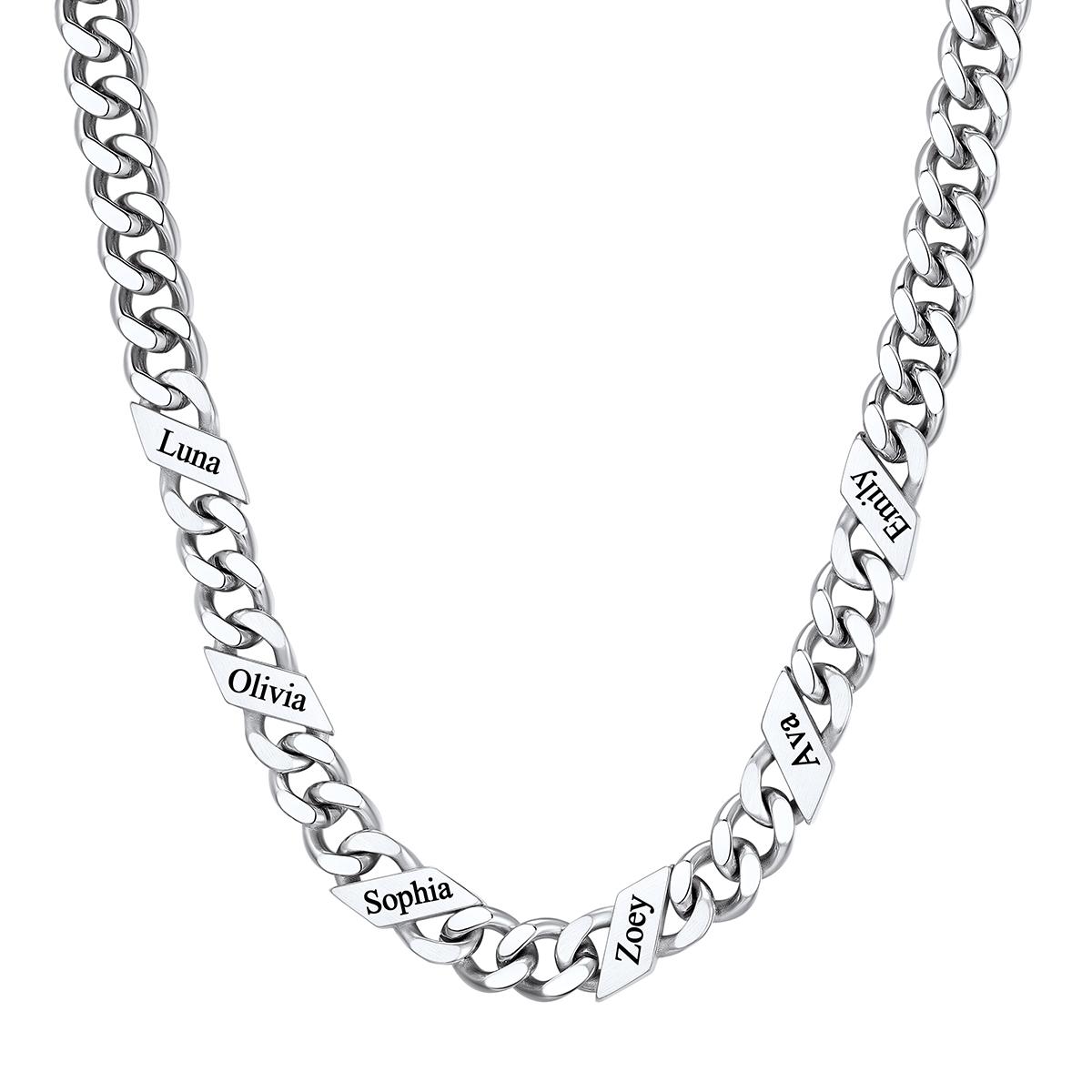 Custom Names Cuban Chain Necklace 7/9/12MM