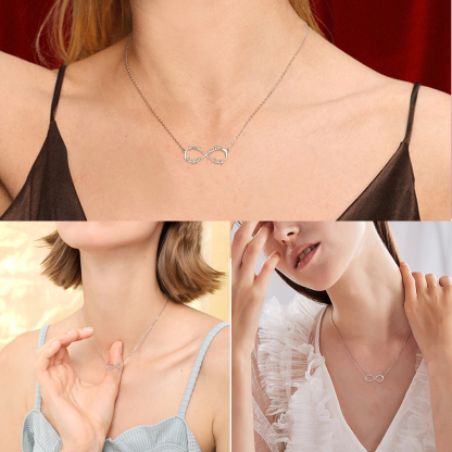 Custom Name Infinity Pendant Necklace for Women  collection model