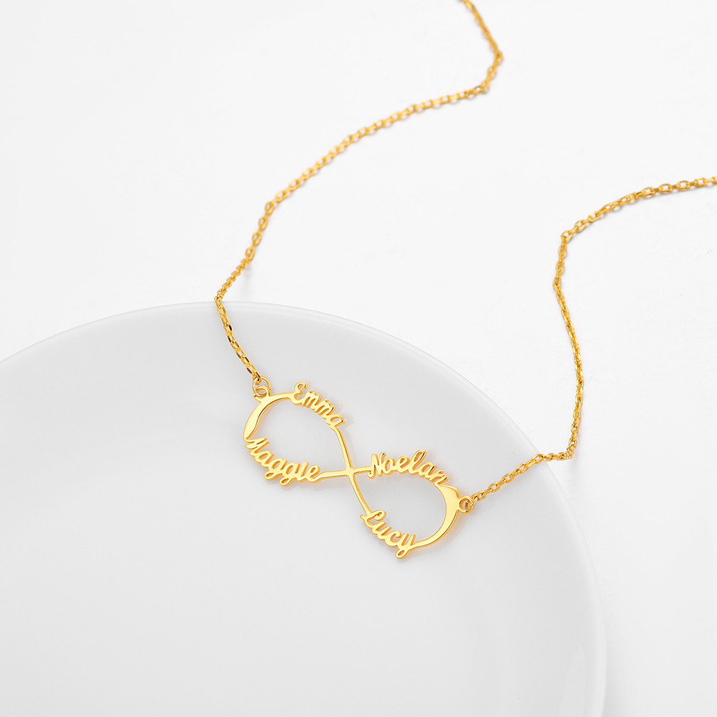 Custom Name Infinity Pendant Necklace for Women  occasion gold
