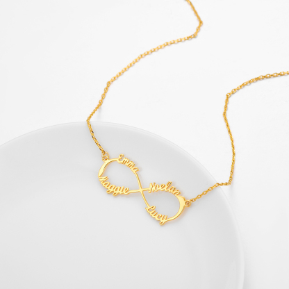Custom Name Infinity Pendant Necklace for Women  occasion gold