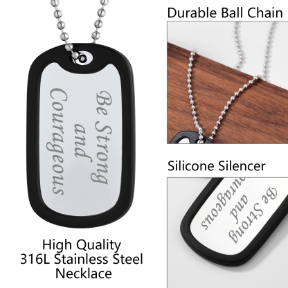 Customized Stainless Steel Tag Necklace with Bead Chain