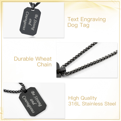 Customized Engraving Octagonal Dog Tag Necklace 