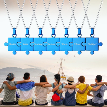 Personalized Engraved Puzzle Friendship BFF Necklace for Women 