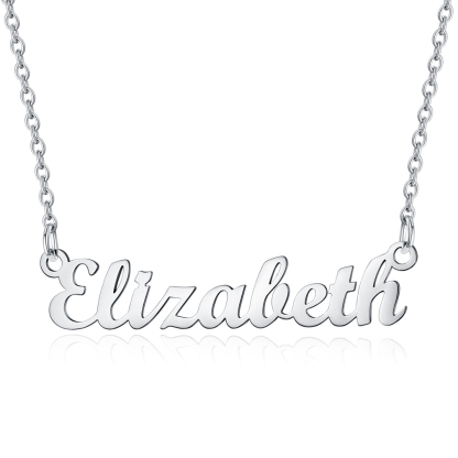 Stainless Steel Custom Name Necklace Silver Eliza
