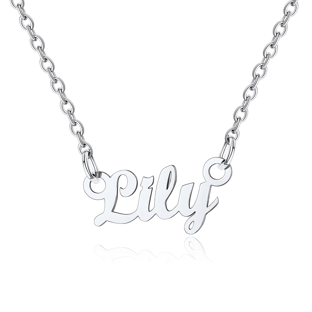 Stainless Steel Custom Name Necklace Lily