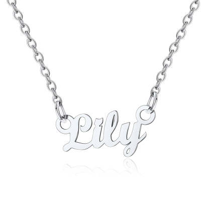 Stainless Steel Custom Name Necklace Lily