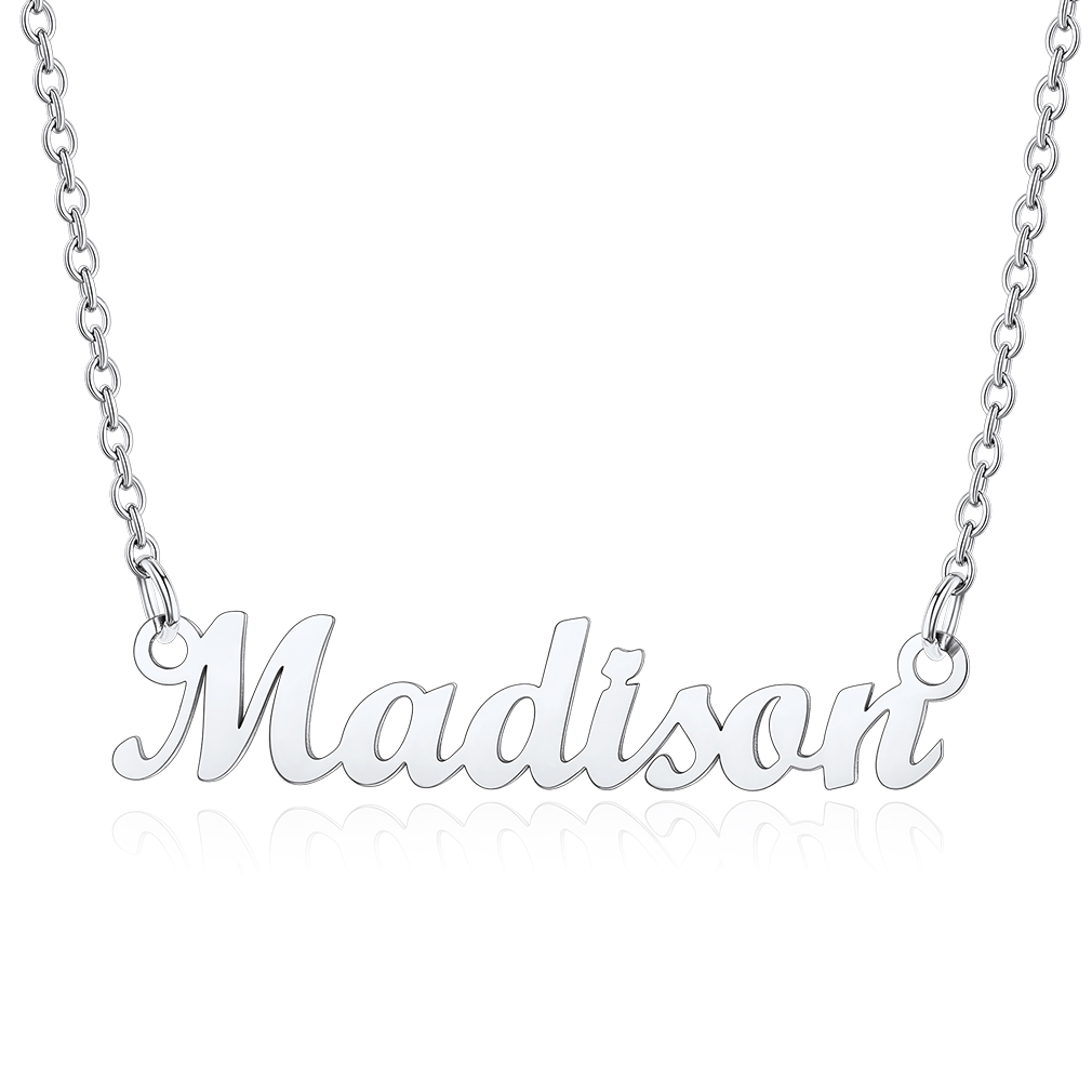 Stainless Steel Custom Name Necklace Silver Madi