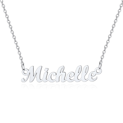 Stainless Steel Custom Name Necklace Silver Michelle