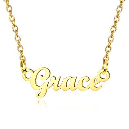Custom Name Necklace Gold Grace