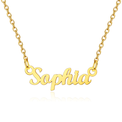 Stainless Steel Custom Name Necklace Gold Sophia