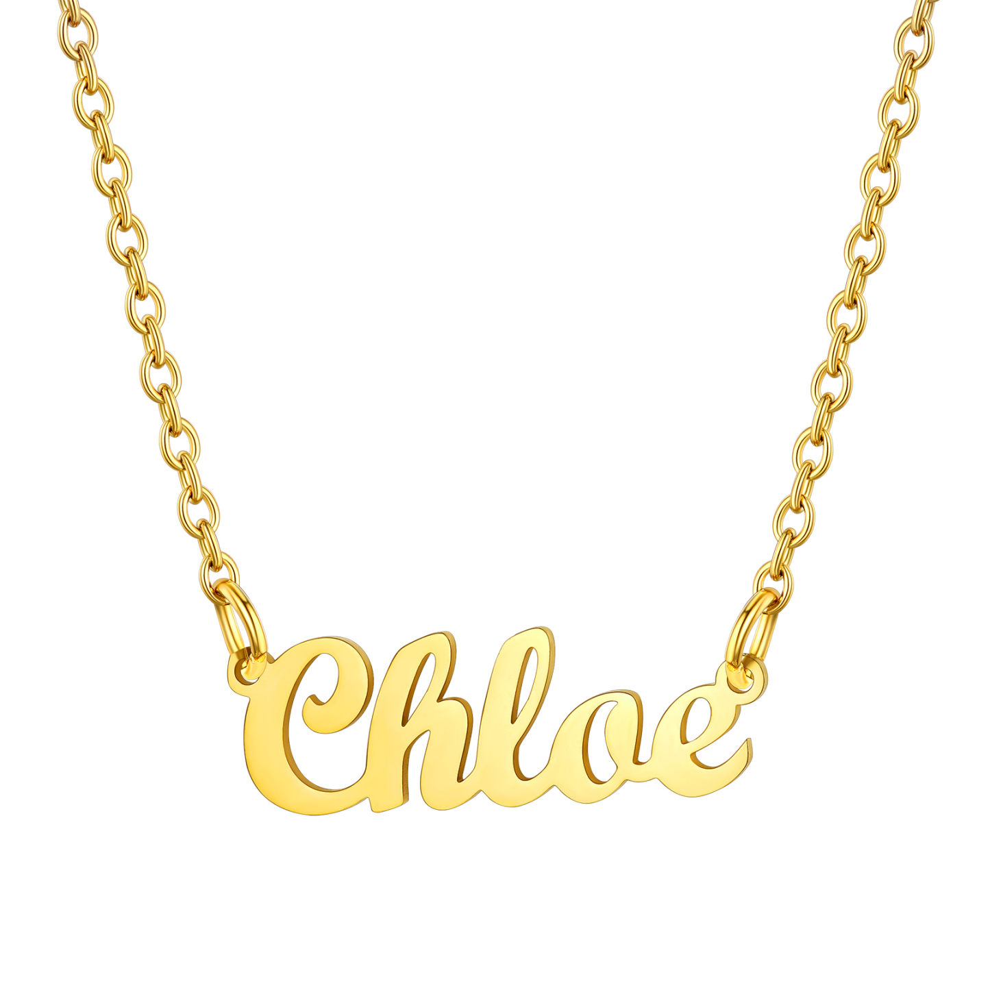 Stainless Steel Custom Name Necklace Gold Chloe