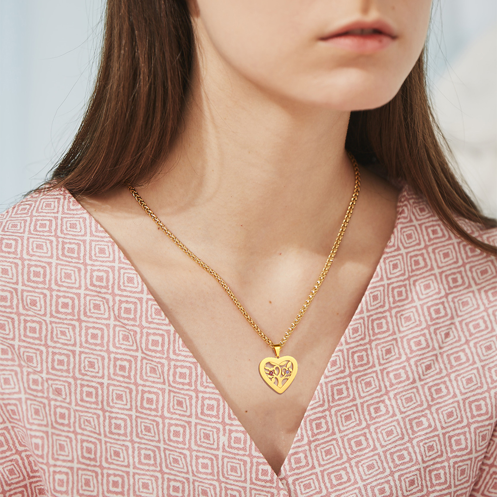 Birthstone Name Personalized Necklace 