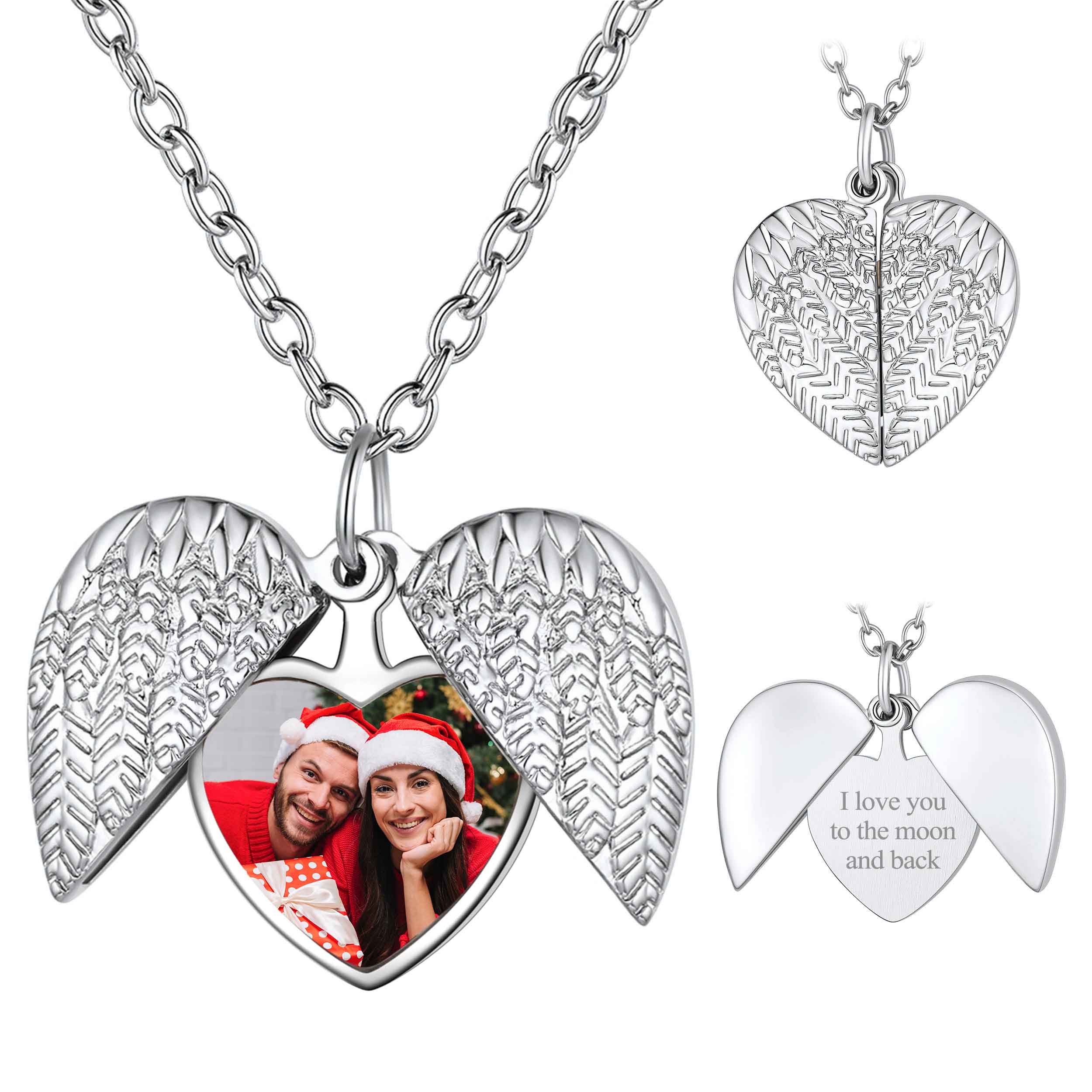 Customized Heart Locket Necklace with Pictures