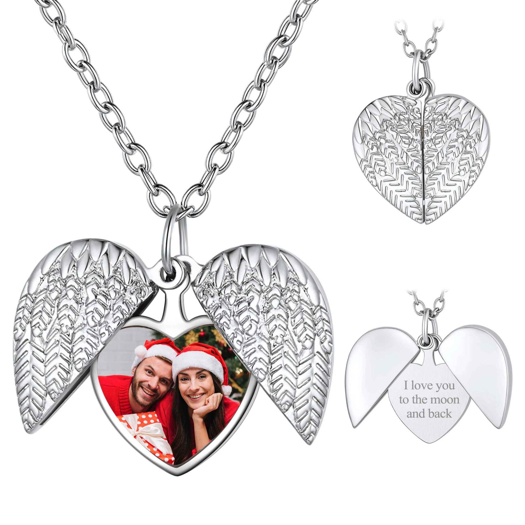 Customized Heart Locket Necklace with Pictures