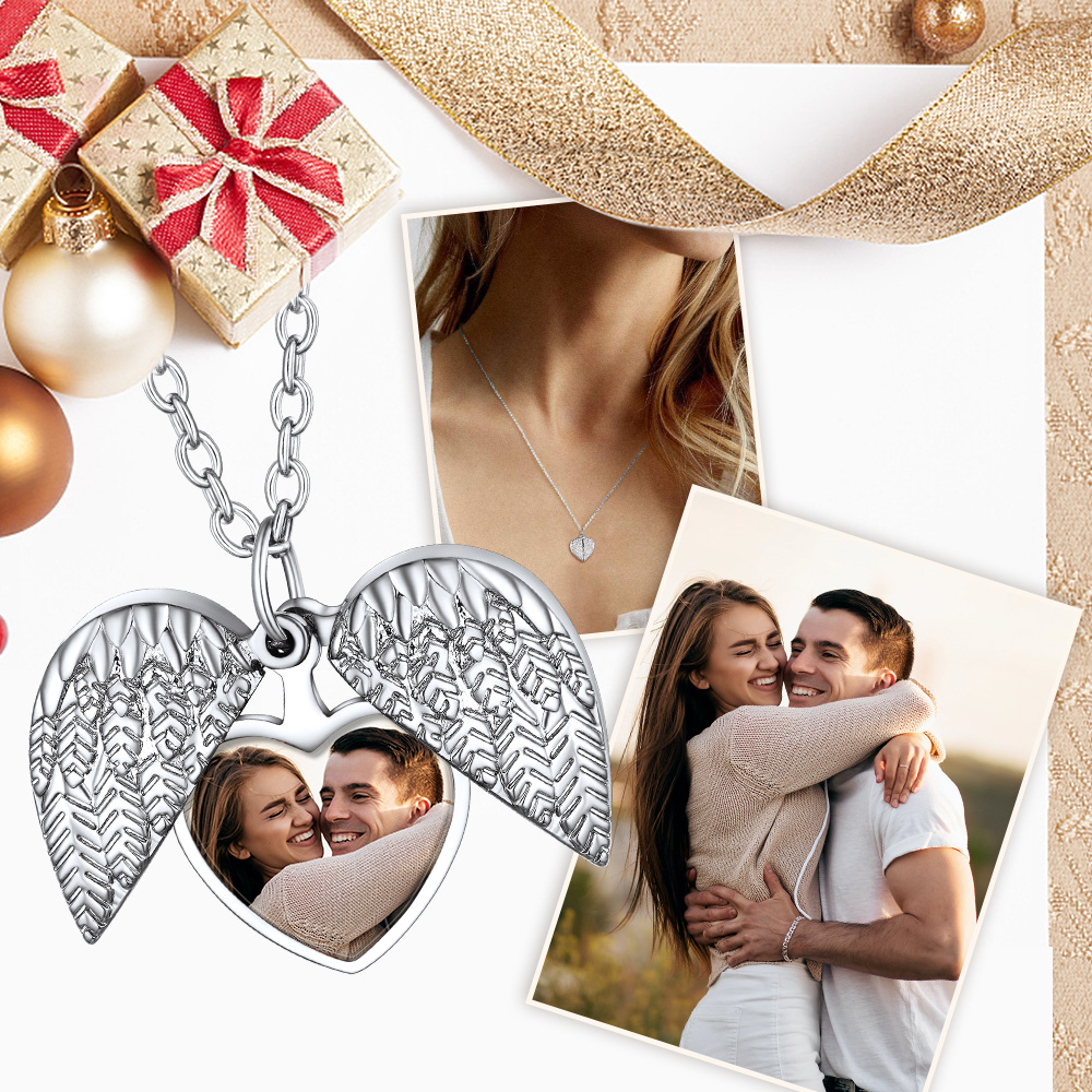 Customized Heart Locket Necklace with Pictures