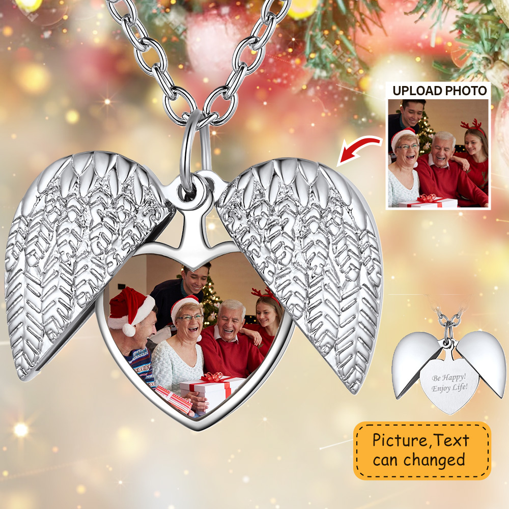 Customized Heart Locket Necklace with Pictures