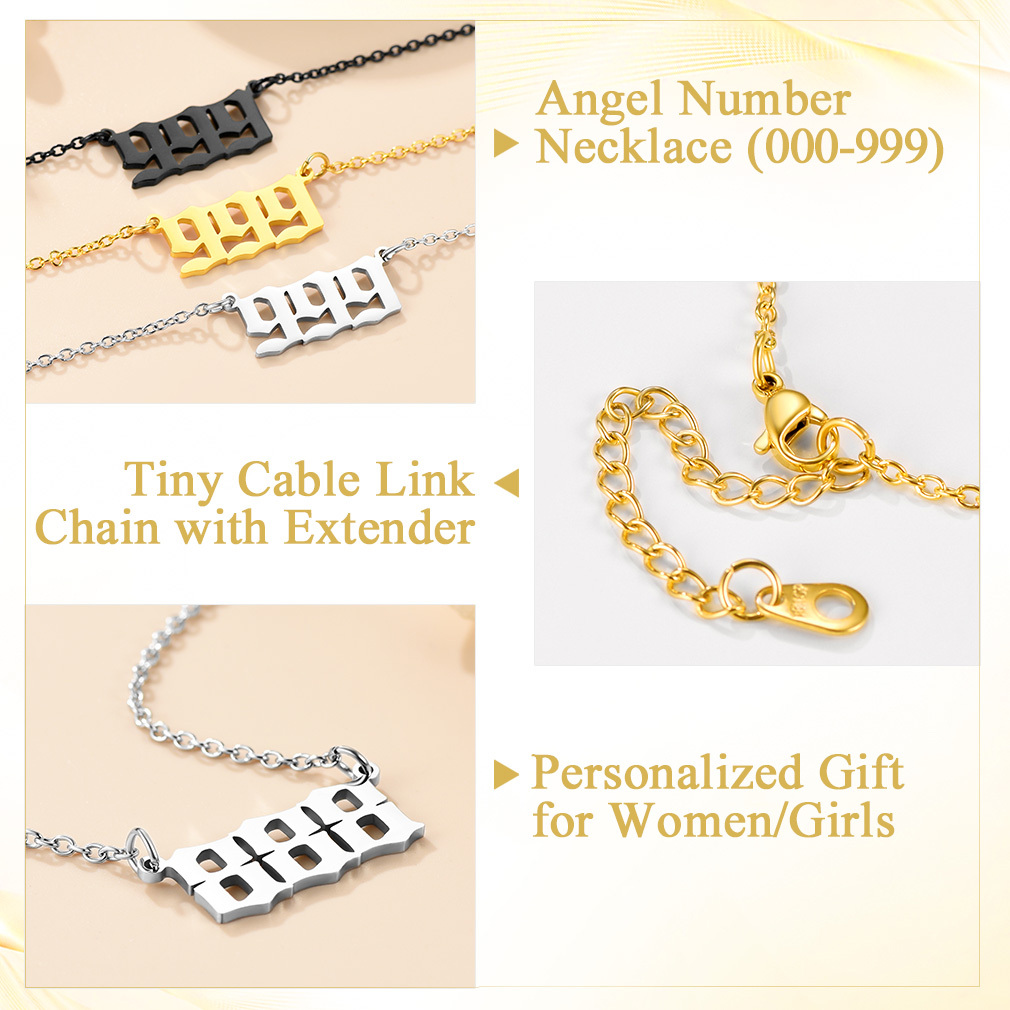 Personalized Angel Number Necklace for Women