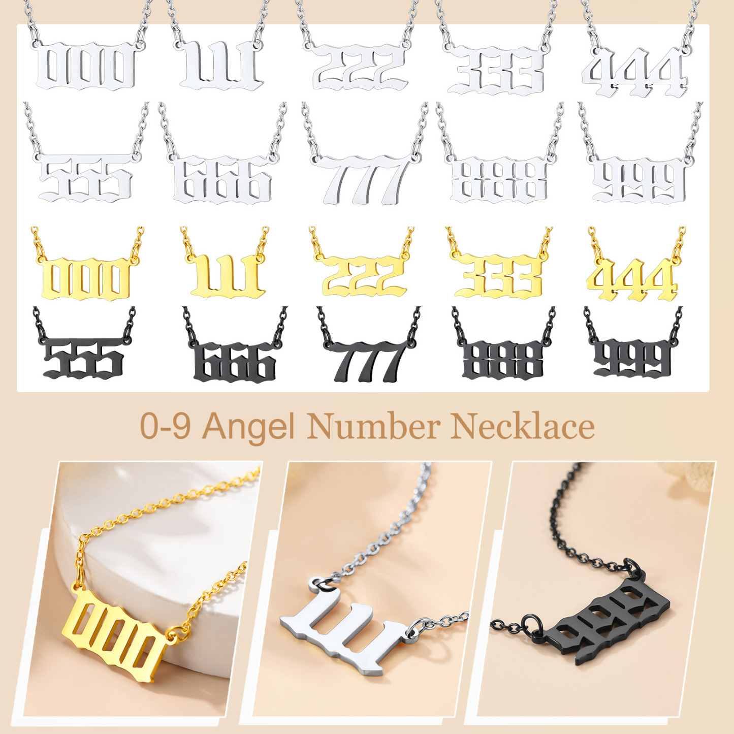 Personalized Angel Number Necklace for Women