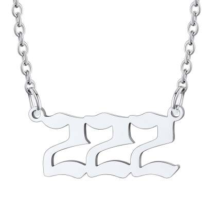 Personalized Angel Number Necklace for Women