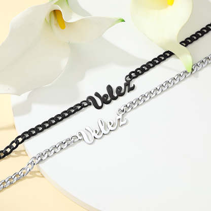 Custom4U Personalized Cuban Chain Name Necklace