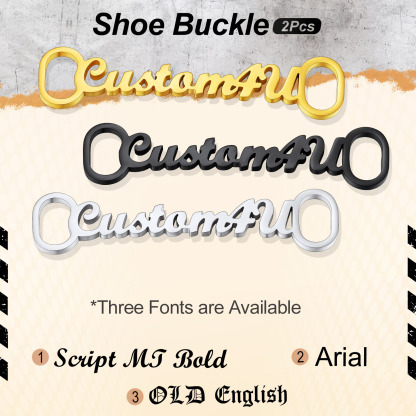 Personalized Name Shoelace Buckle 2Pcs