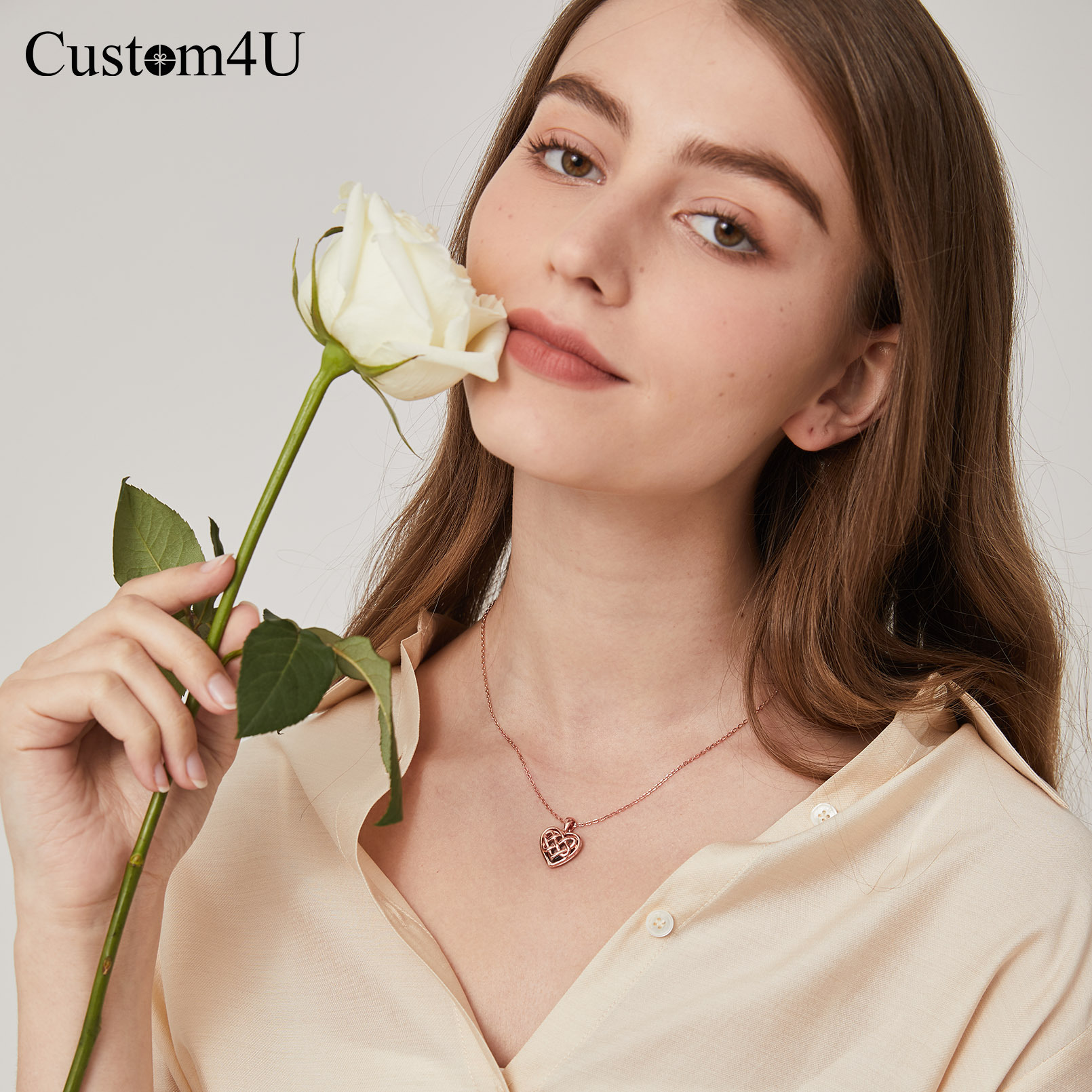  Custom Photo Celtic Locket Necklace for Women model 