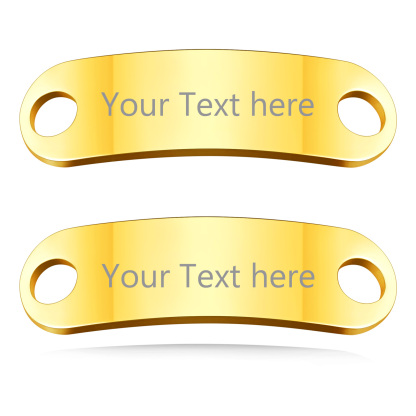 2PCS Custom Name Shoelace Buckle for Men gold